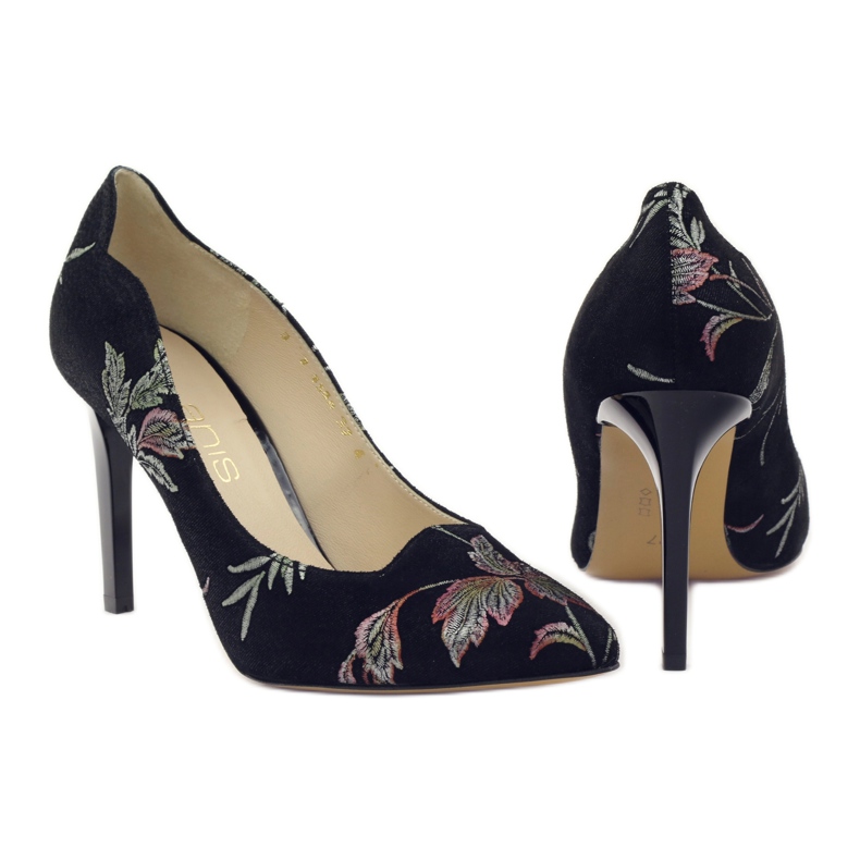 Anis Pompele brodate 4566 negru 3