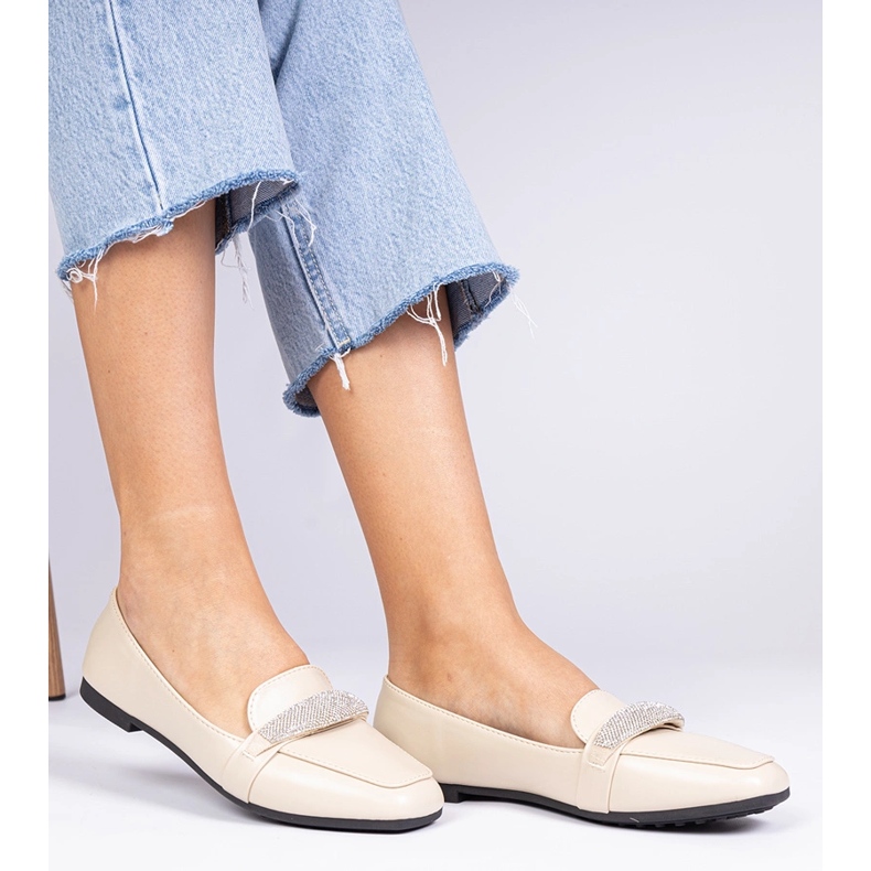 Plăcile pentru femei bej cu zirconi 2