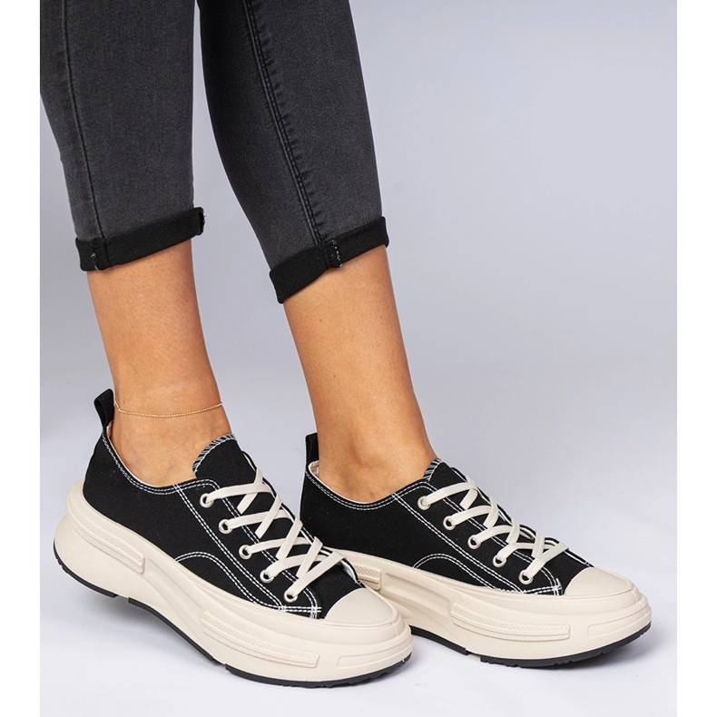 Adidași materiale pentru femei negre negru 1