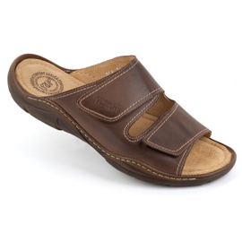 Olivier Flip -flops clasic pentru bărbați 0048 maro 1