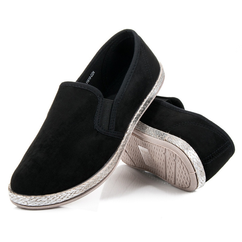 Mckeylor Espadrile din piele intoarsa negru 2 Mckeylor Espadrile din piele intoarsa negru 2