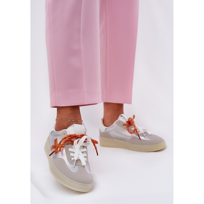 Pantofi cu sporturi joase pentru femei argintii 2