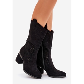 S.Barski Cizme deschise pe jumătate de vițel Cowboy S. Barski Hy51-238 Negru 1