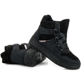 Sport Adidași înalți cu o panglică negru 1