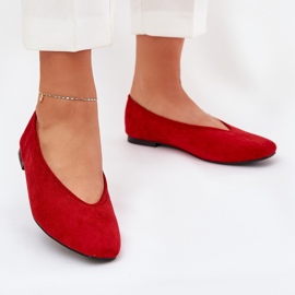 Balerine clasice cu Eco Suede Red roșu 2 Balerine clasice cu Eco Suede Red roșu 2