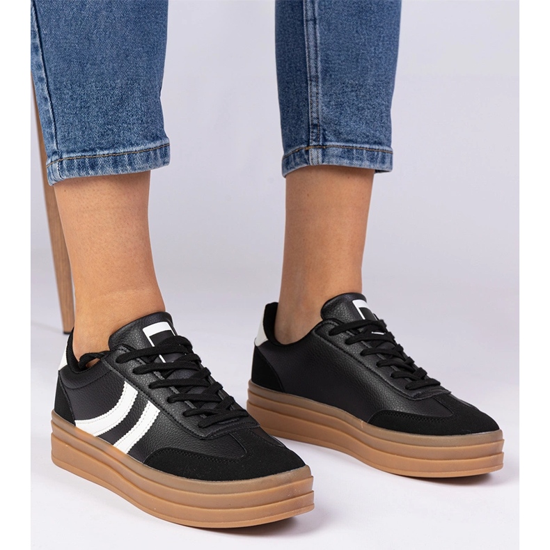 Adidași negri adidași pentru femei pe platformă negru 1