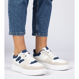 Adidași alb-albastru alb adidași pentru femei 2