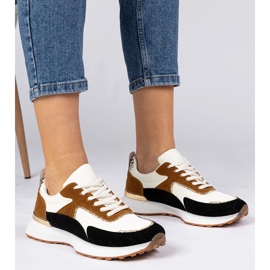 Adidași albi și albi pentru femei cu sclipici 1