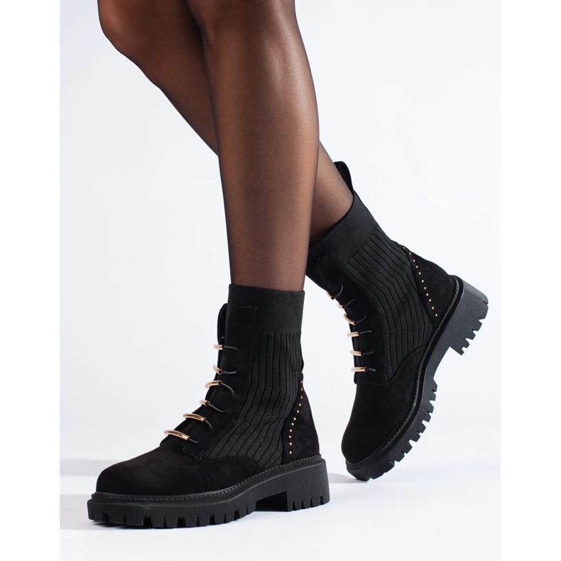 Genți cu noduri din piele intoarsa neagra negru 1