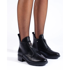 Botine negre elegante de damă negru 2