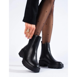 Cizme Chelsea pe platforma Sergio Leone negru 1