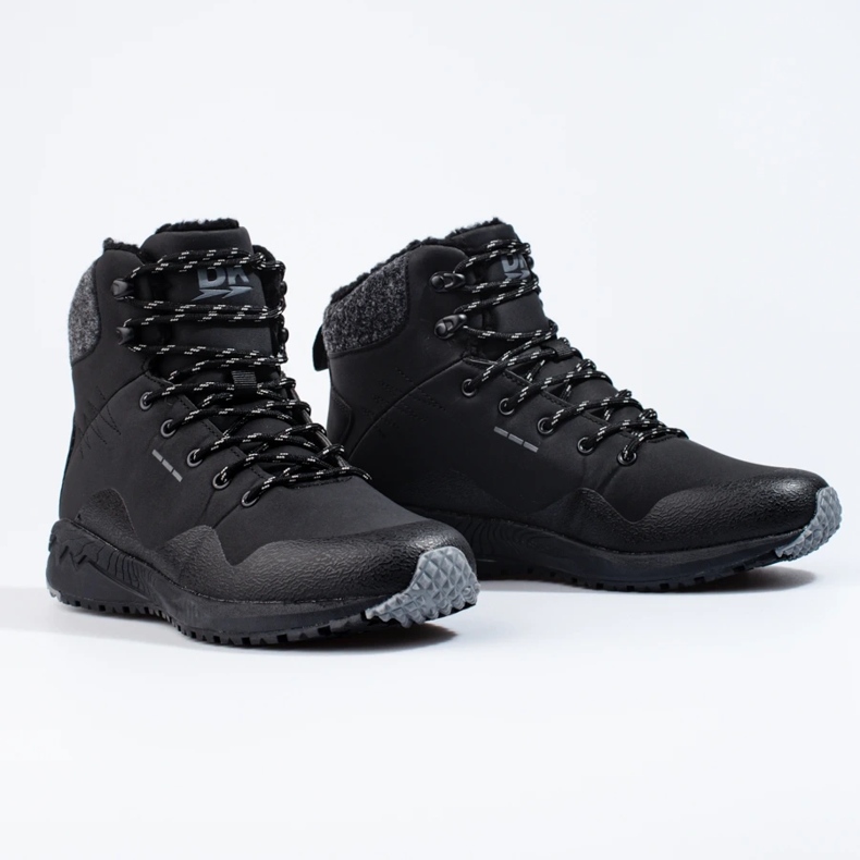 Pantofi de trekking înalți pentru bărbați Dk, izolați negru 1