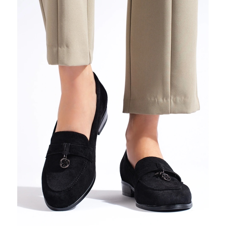 W. Potocki Lords Potocki piele intoarsa neagra pentru femei negru 1