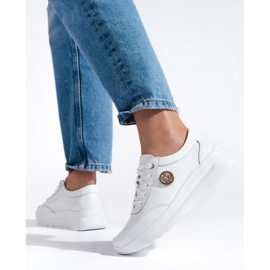 Pantofi sport din piele albă 1