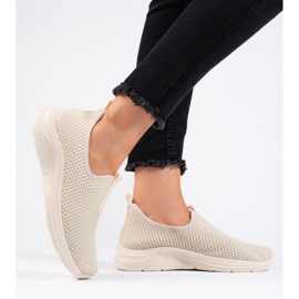 Pantofi sport textil bej 2