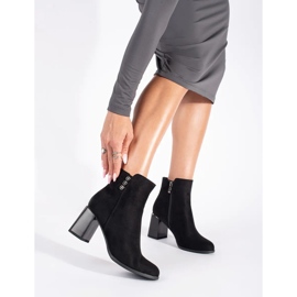 Cizme negre din piele intoarsa pe post negru 1