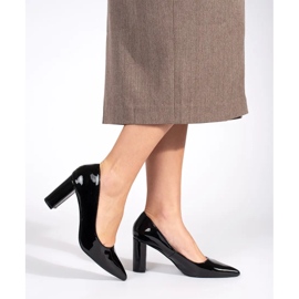 Seastar Pompe cu toc înalt, lacuite, elegante negru 1