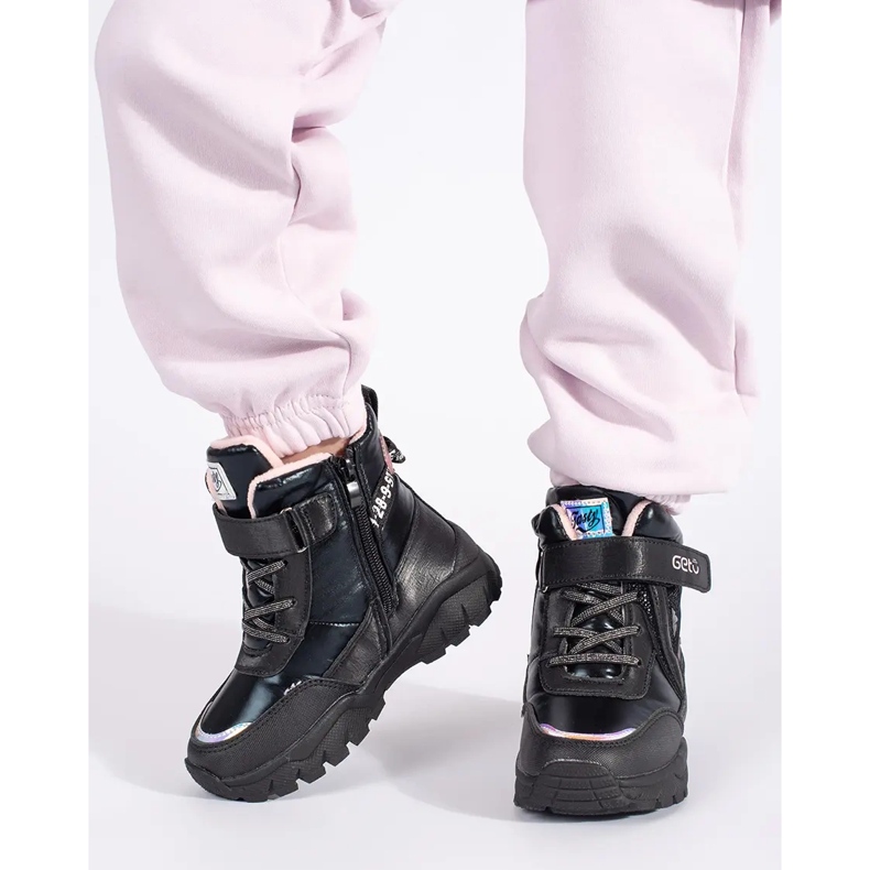 Pantofi de fete negre cu talpa groasa negru 2 Pantofi de fete negre cu talpa groasa negru 2