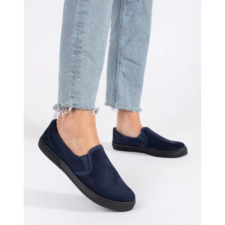 Tenisi slip-on albastri bleumarin albastru 1