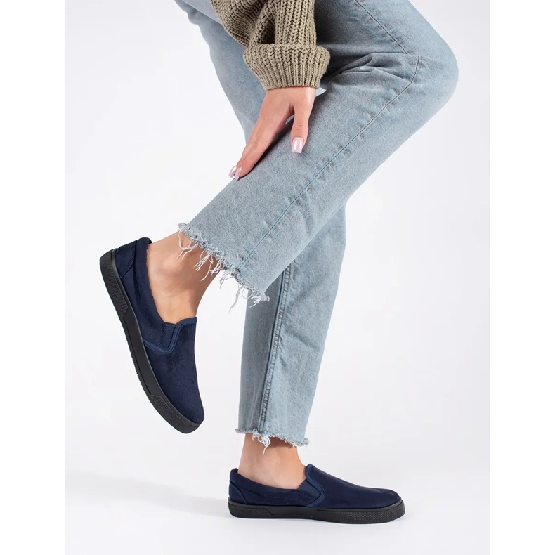 Tenisi slip-on albastri bleumarin albastru 2