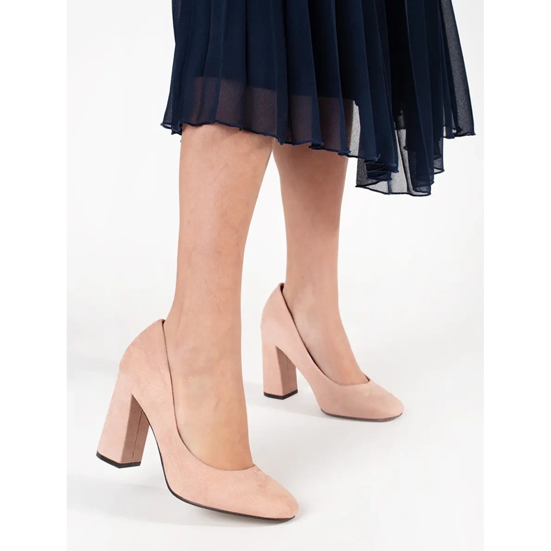 Seastar Pompe de piele de căprioară bej pe un post înalt 2