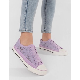 Adidași Violet Openwork Legate 1