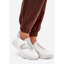 Pantofi sport pentru femei pe platforma Vinceza 58510 Alb 1