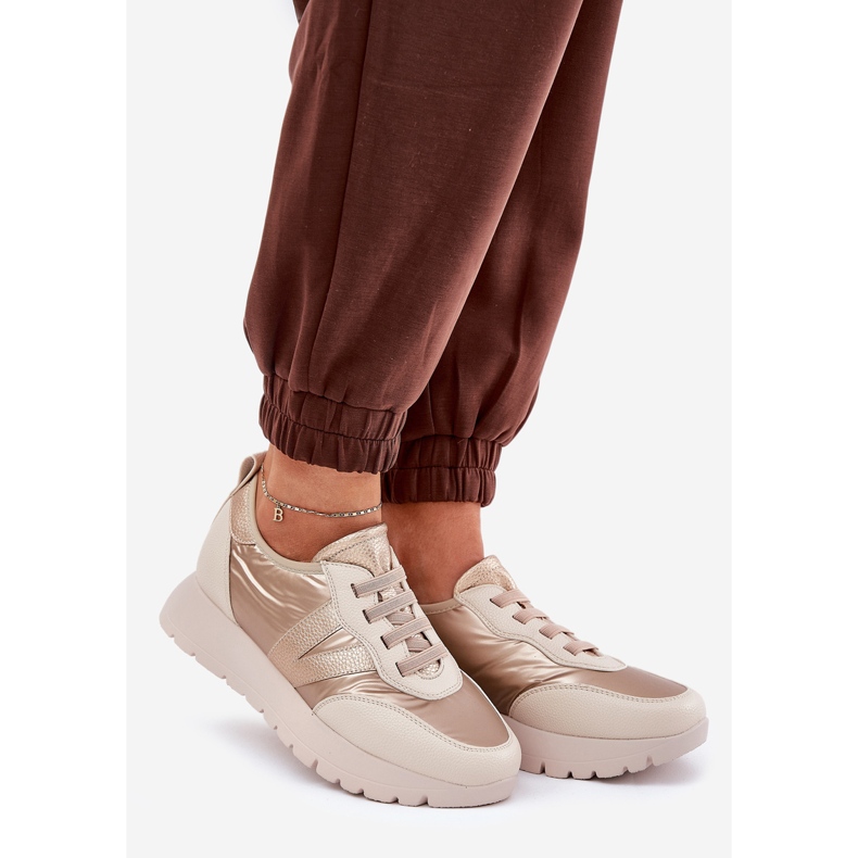 Vinceza Pantofi sport pentru femei pe platforma Vincez 58510 Zlotys de aur 1