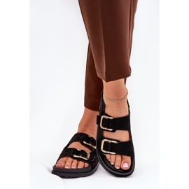 Sandale pentru femei cu cleme negre negru 2