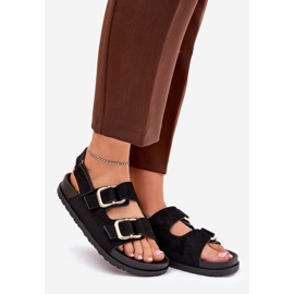 Sandale pentru femei cu cleme negre negru 1