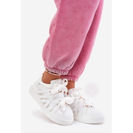 Adidași din piele ecologică pe platforma albă 1