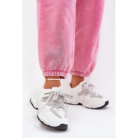 Pantofi sport pentru femei cu adidași cu alb dublu laging 2