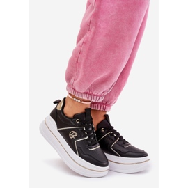 Pantofi sport pentru femei pe platformă neagră negru 1