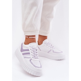 Pantofi de damă cu platformă, violet 2