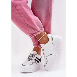 Adidași pentru femei pe platformă Alb și alb 3