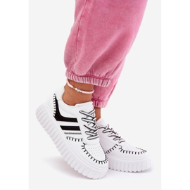 Adidași pentru femei pe platformă Alb și alb 1