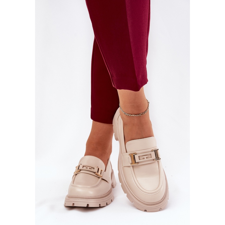 Plăcile pentru femei cu bej din piele eco 2