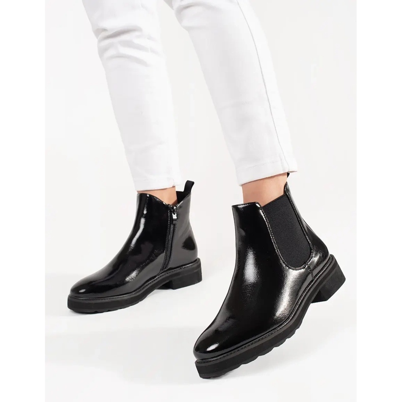 Cizme negre clasice de la Sergio Leone negru 1