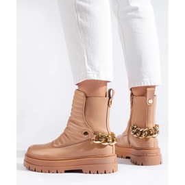 Genți cu lanț elegante bej 1