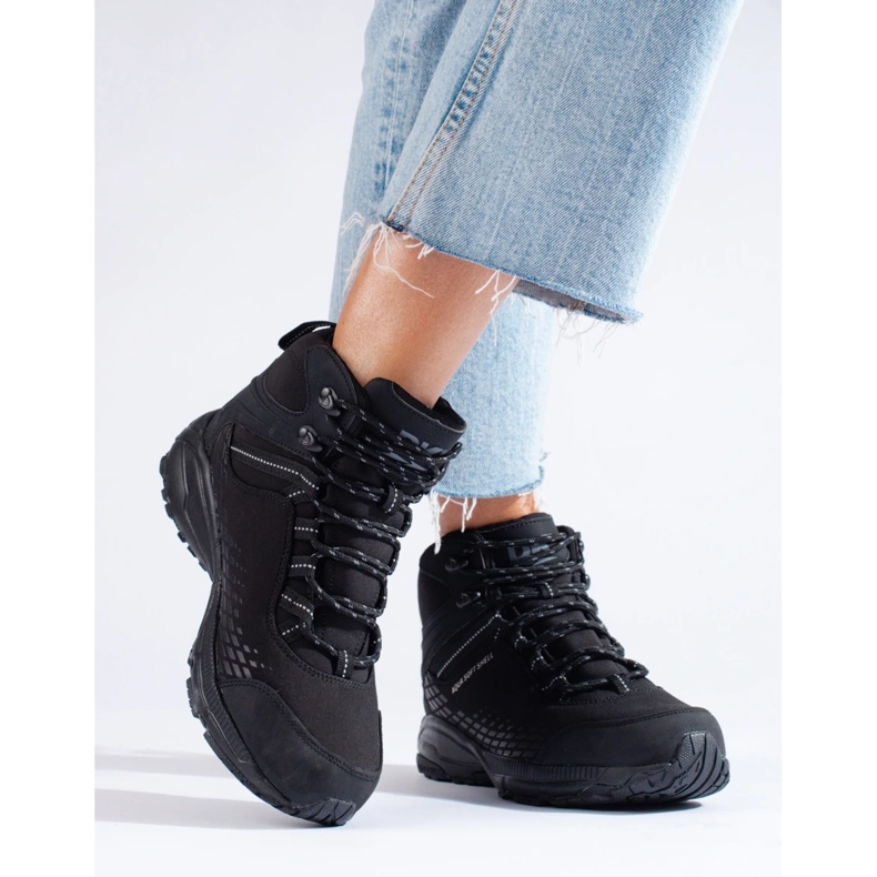 Pantofi de trekking de damă înalți DK negru 1