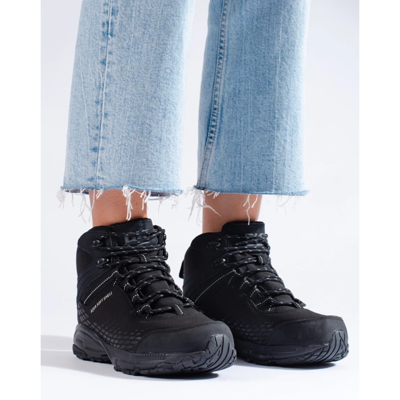 Pantofi de trekking de damă înalți DK negru 2