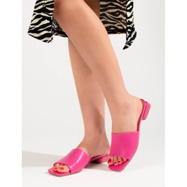 Sandale de damă roz Shelovet cu toc 2