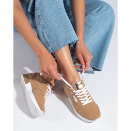 Pantofi sport de dama bej Shelovet 1