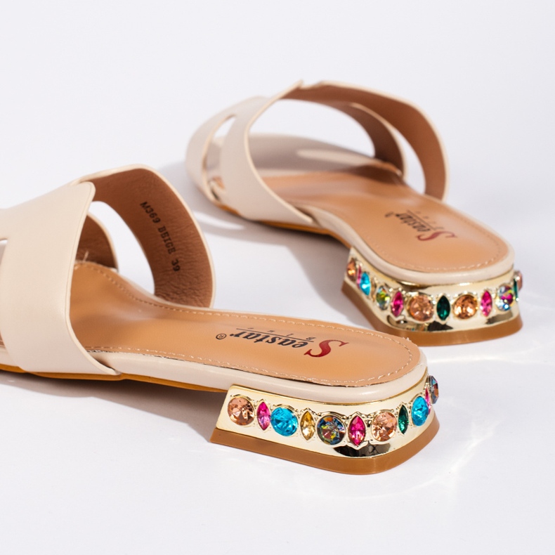 Sandale plate dama bej 2