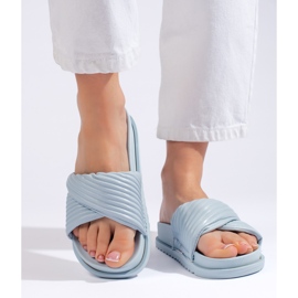 Flip-flops de damă albastră albastru 2