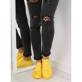 Tenisi de damă monocolor galbeni NB176 Galben 1