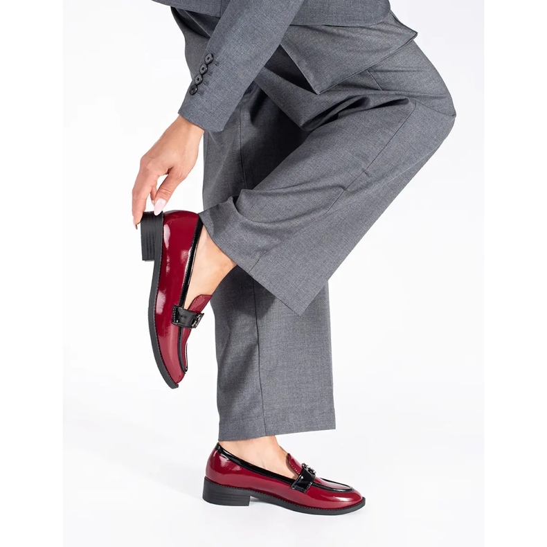 Mocasini de dama lavete burgundy roșu 2 Mocasini de dama lavete burgundy roșu 2