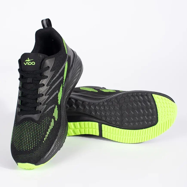 Vico Tenisi bărbați din plasă negri și verzi negru 2 Vico Tenisi bărbați din plasă negri și verzi negru 2