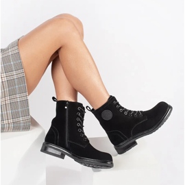 Genți de damă negre din piele naturală nubuc de Sergio Leone negru 1