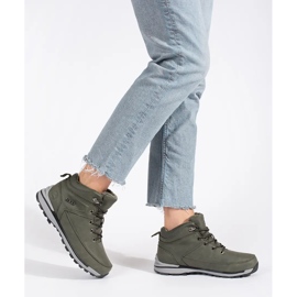 Vico Pantofi de trekking izolați de culoare verde 1